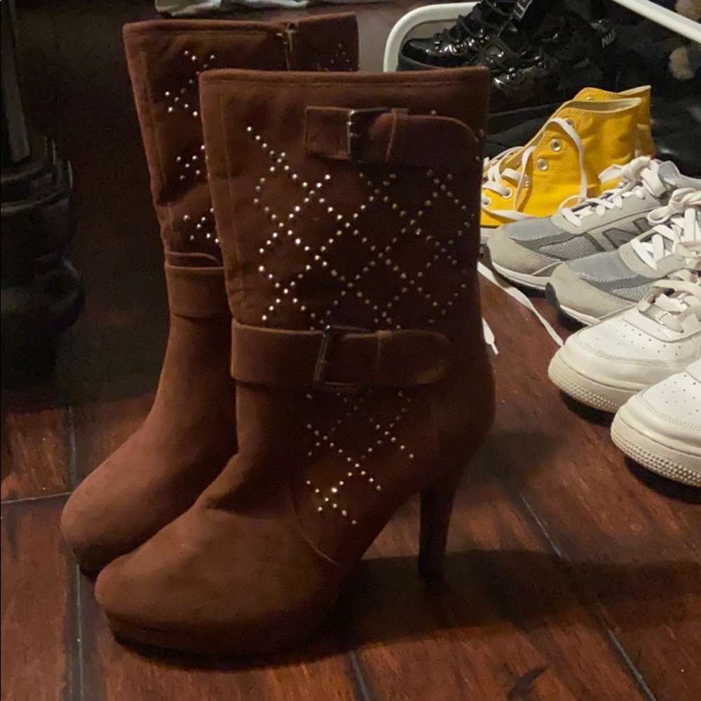 Brown booties